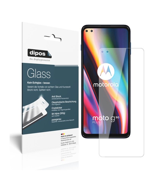 2X Schutzfolie FüR Motorola Moto G 5G Plus - Anti-Shock 9H Folie Dipos Glass-image