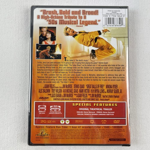 Great Balls of Fire (DVD, 2002) Brand New Sealed - Picture 2 of 2