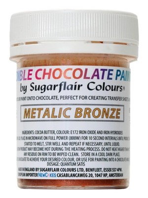 Sugarflair Chocolate Colour Lebensmittelfarbe für Schokolade Metallic Bronze ...
