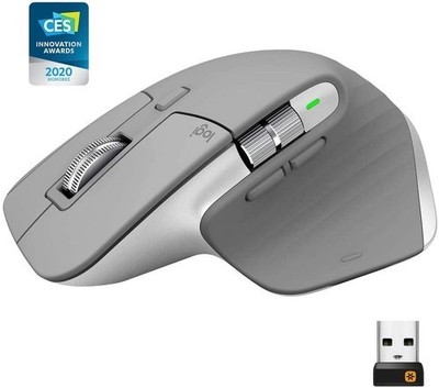 Logitech MX Master 3 Advanced Wireless Mouse W/ High-Precision Sensor Space Grey
