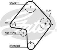 Gates 5355XS Zahnriemen FüR Ford, Kia, Mazda, Suzuki