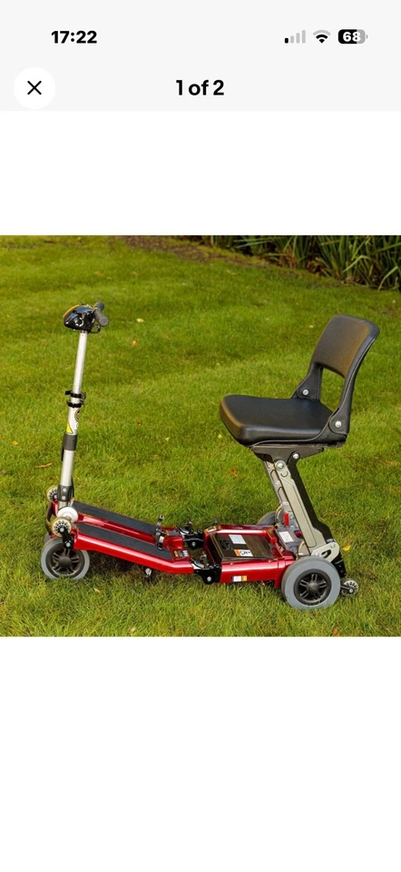 LUGGIE STANDARD Folding mobility scooter LITHIUM BATTERY. AIRLINE SAFE - Image 3 of 4