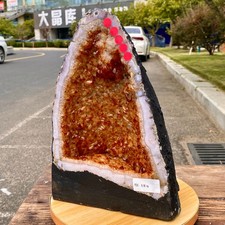 18.9LB  Natural citrine geode quartz cluster crystal cathedrals specimen healing