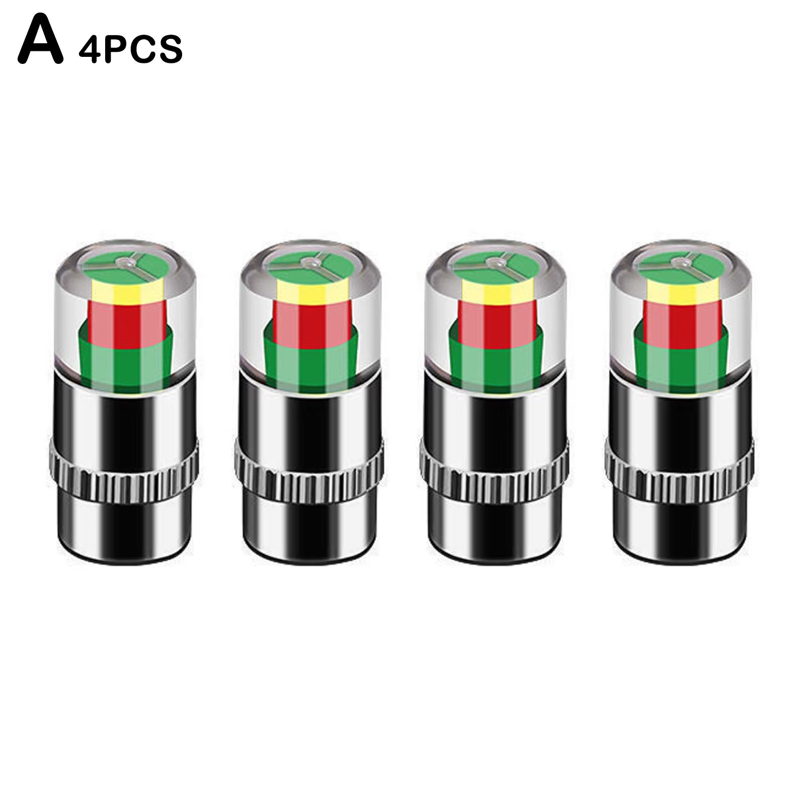 Cars Tire Air Pressure Monitor Alert 4Pcs/Set Indicator Tire Valve Cap Gauge Car