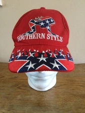 VINTAGE SOUTHERN STYLE HAT - RED WHITE & BLUE - BASEBALL CAP STYLE – ONE SIZE