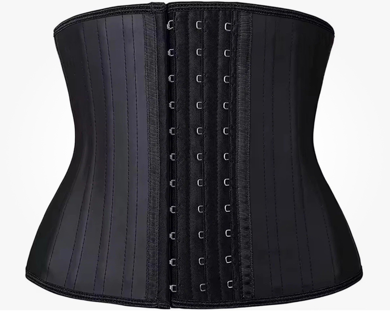 Steel-boned waist trainer corset for workouts with short torso design in XS