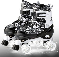 Roller Skates for Girls Womens Boys Ages 8-12 Adjustable Kids Youth Teens Rol...