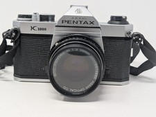Pentax K1000 35mm SLR Asahi Film Camera with 50mm f2 SMC Pentax-M lens
