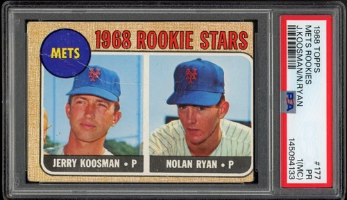 1968 Topps #177 Nolan Ryan / Jerry Koosman Rookie PSA 1 MC. New York Mets