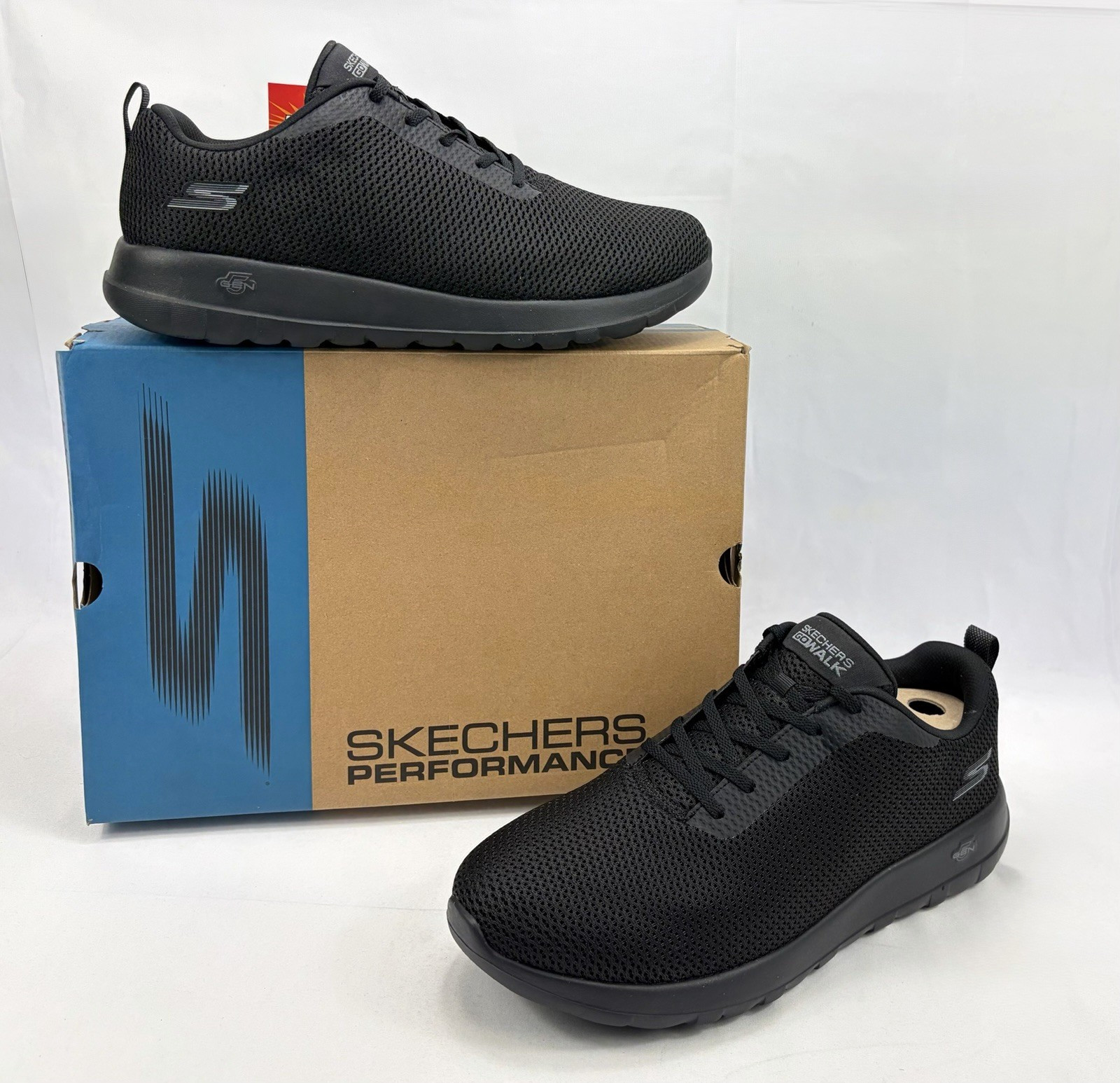 Skechers Go Walk MAX-Effort 54601EWW Slip-in Sneaker Shoes Black Men's 12.5 NIB