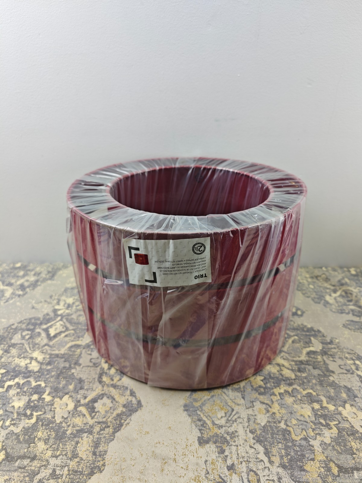 Trio Crimson red Pendant Cylinder Light shade (D)35cm