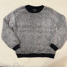 Art Class Sweatshirt Kids 10/12 Gray Sherpa Fleece Pullover Cozy Warm Unisex