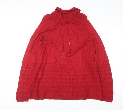 Isle Collection Damen Pullover Pulli rot hochgeschlossen Langarm Gr. L