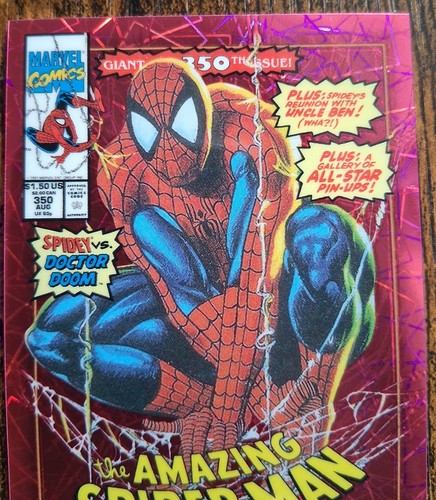 SPIDER-MAN 87V 2024 Marvel Masterpieces 92 Platinum VARIANT COVER PINK LASER 🔥 - Picture 3 of 6