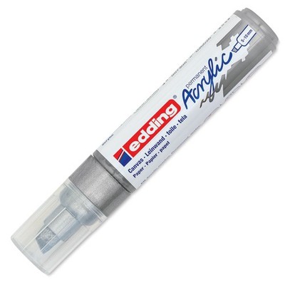 (1) EDDING 5000 COLOR 923 SILVER, PERMANENT, ACRYLIC, WATER-BASED MARKER.