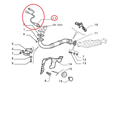 FIAT COUPE LAMBDA PROBE - LANCIA DELTA - ORIGINAL DEDRA 7707638