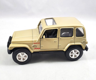 Vintage Chrysler Gold Jeep Dakar 4x4 Diecast 1:32 Speedy Power 1998 New Ray