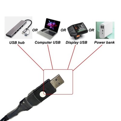USB Programmierkabel kompatibel mit für Bafang M400 M500 M620 G521 Motoren