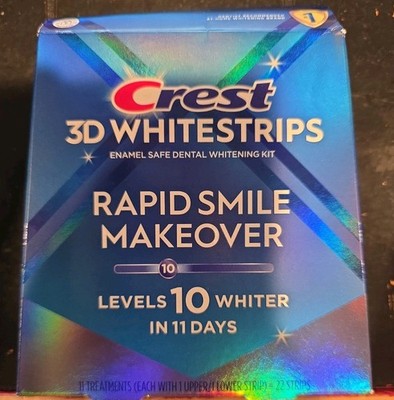 *Crest 3D WhiteStrips Rapid Smile Makeover -11 Treatments=22 Strips  Exp. 2027+