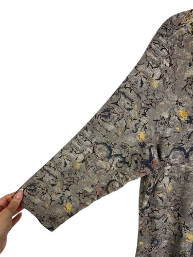 Peruvian Connection 3/4 Sleeve Printed Dress Size XL Hi Low Pima Cotton Boho Art - Bild 4 von 8