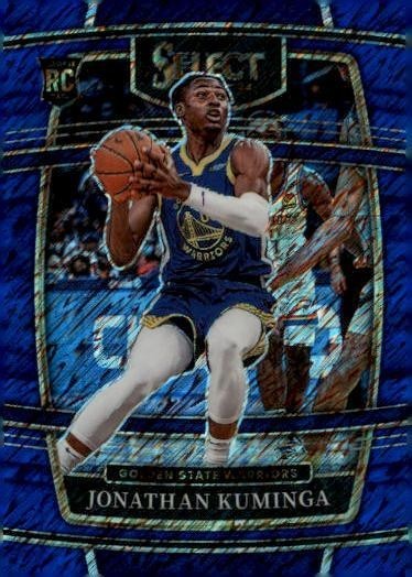 2021-22 Panini Select #28 Jonathan Kuminga RC Blue Shimmer Warriors