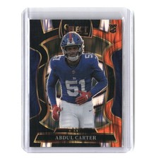 Abdul Carter Rookie 2025 Panini Select Black and Orange Prizm Shock