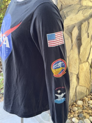 NASA SPACE PROGRAM JET FLIGHT MISSIONS ON LONG SLEEVES SZ S - Picture 10 of 15