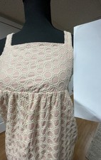 Tory Burch Emmy Eyelet Dress Pink Cotton Mini Size 0 Empire Waist Back Buttons