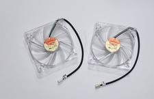 Thermaltake 120MM DC Brushless Case Fan DC 12V 0.20AMP 4-PIN Sleeved - 2 PACK