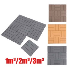 3m³ Decking Tiles Garden Patio Balcony Interlocking Composite Decking Floor