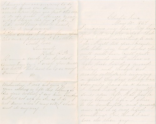 1867 Letter from Clinton, IA
