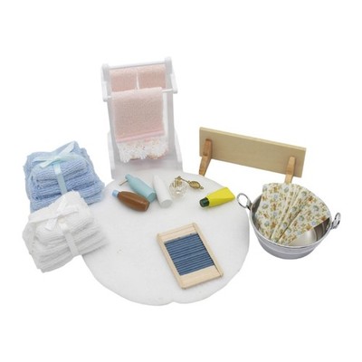 Simulation Bathroom Scene Furniture Model Figure Set 1/12 Doll House Miniature