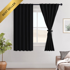 Blackout Curtains 63" Long 2 Panels Thermal Insulated Room Darkening Drapes
