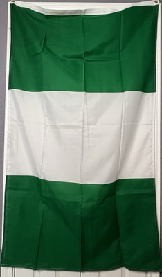 Nigeria Flag Green & White Horizontal Striped Country Flag with Grommets