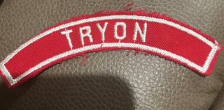 Tryon Red and White Boy Scout Community Half Strip