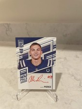 2022 Panini Donruss Elite Alec Pierce Pen Pals RED INK RC On-Card Auto SSP RARE