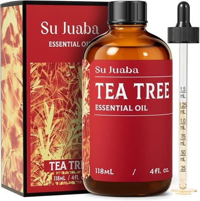 100% Pure & Natural Tea Tree Oil for Skin, Hair, Toenails, Aromatherapy, & Soap