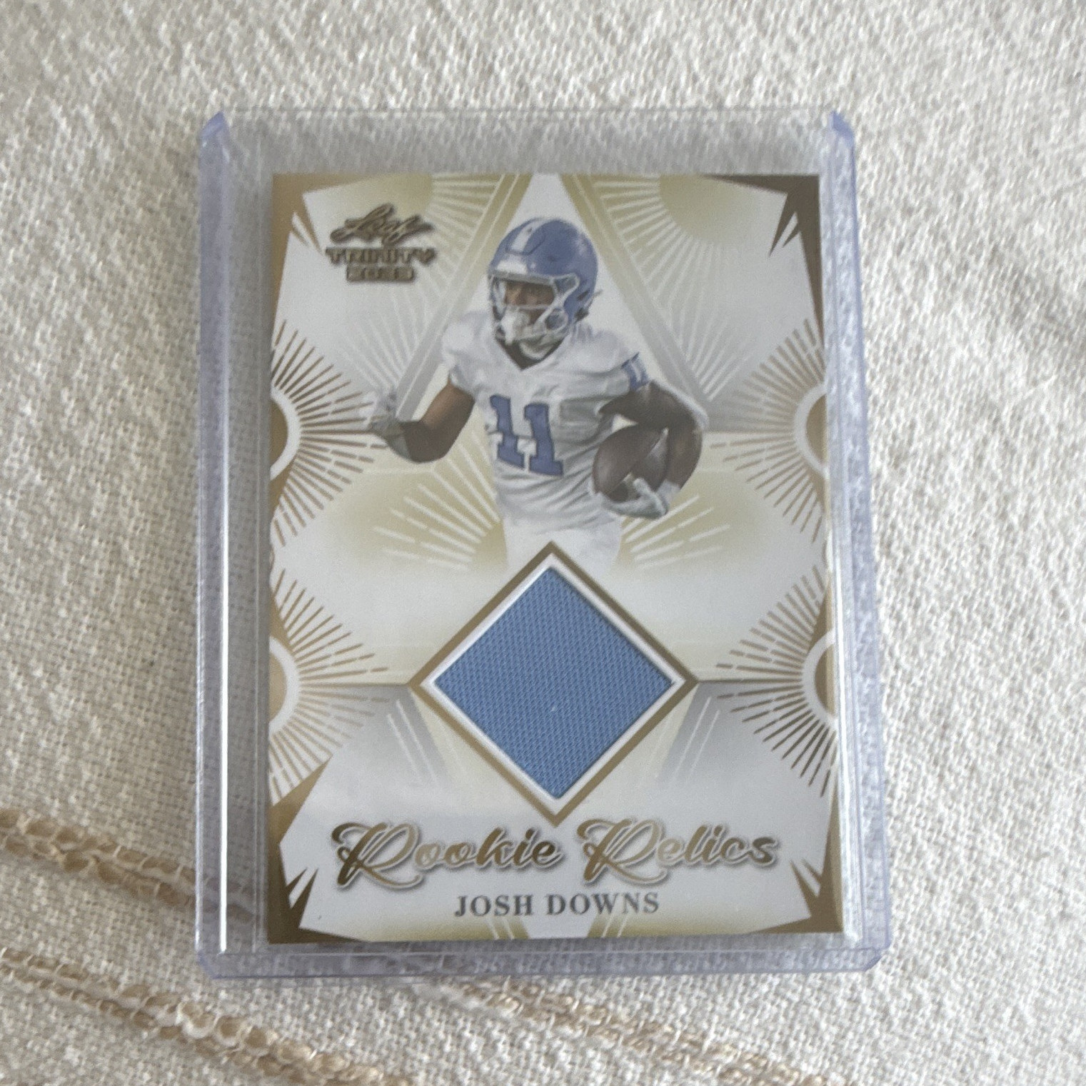 Josh Downs Leaf Trinity Mega Box Rookie Relics #RR21 Base
