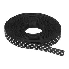 Grosgrain Ribbons 25 Yards 3/8 Inch Black with White Dots Ribbon Bow