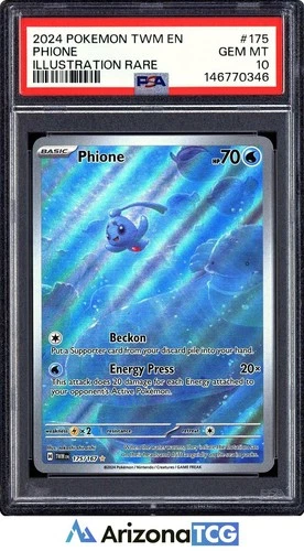 Pokemon 2024 Phione 175/167 IR Twilight Masquerade GEM MINT PSA 10