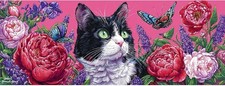 Large Diamond Art Kit for Adults - Cat Design, Full Drill, 30x80cm