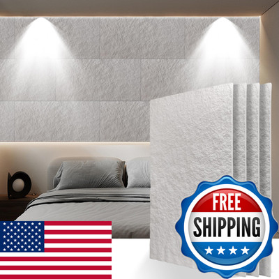 Kasaro Pu 3D Faux Stone Wall Panels 4 Pcs Wainscoting Panel For Interior Wall
