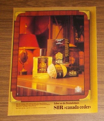 Seltene Werbung 4711 SIR CANADA CEDER After Shave Lotion & Luxus Seife 1979