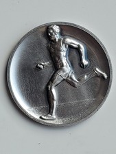 Vintage Running Medal in Case Athletics Track & Field Award Unengraved
