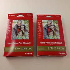 Canon Photo Paper Plus Glossy II - 5"x7", 100 Sheets - Lot Of 2 (200Sheets)