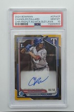 2024 Bowman - Chrome Prospect Auto Chandler Pollard #CPA-CP Gold Lava /50 PSA 10