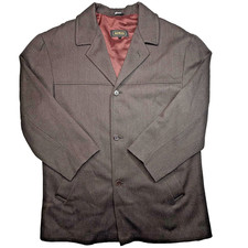 Vtg Bachrach Sport Coat Mens Sz Large Brown 100 Wool Tweed Three Button Jacket