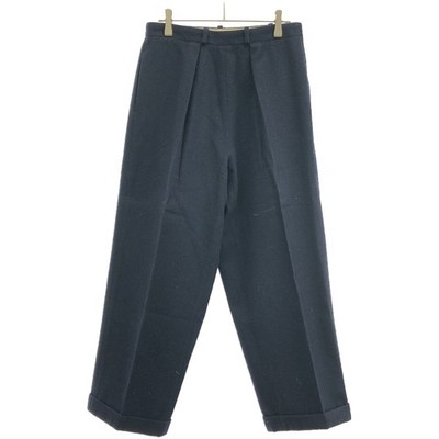 Maison Margiela 21AW ベルテッドウールフランネルスラックス Maison Margiela 10 21AW Pleated Straight Leg Wool Trouser Pants