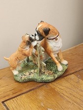 Sherratt & Simpson Boxer Dog & Pup figurine 57494 Over The Fence