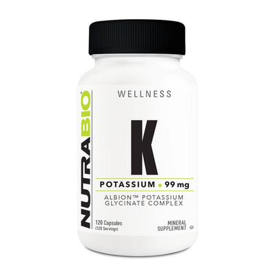 NutraBio - Potassium (99mg) - 120 Capsules
